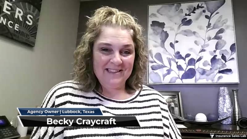 Becky Craycraft sharing her agency’s experience with Insurance Sales Lab